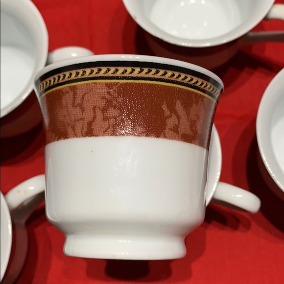 Porcelain set of 6 coffee cups and saucers - Picture 11 of 16